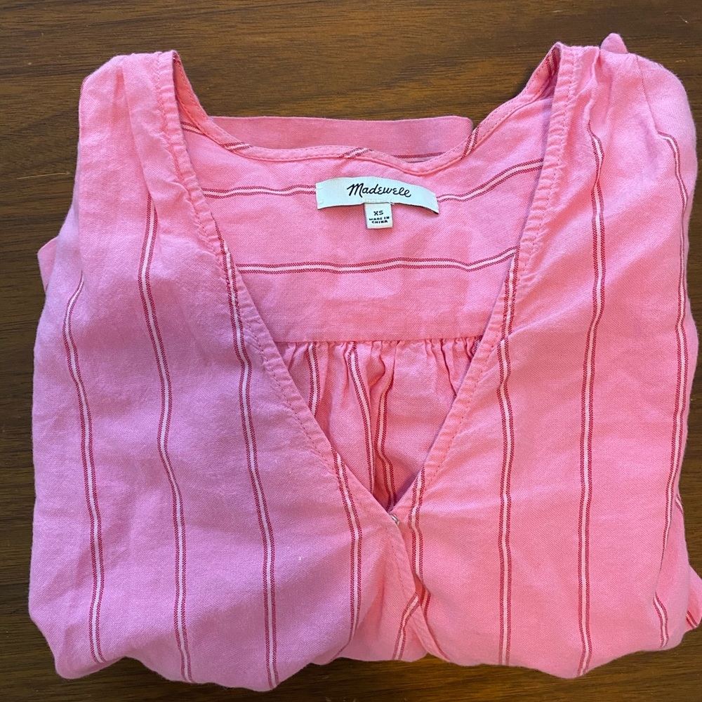 MADEWELL pink blouse! NWOT
